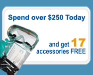 17 Free Extras Include:
Hooded Tyvek Suit
Goggles
Gloves
10 Fan Spray Tips
3 Nozzles 
$50 Coupon for Your Next Order Over $250
24/7 Customer Support Information