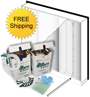 drop fill spray foam insulation kit
