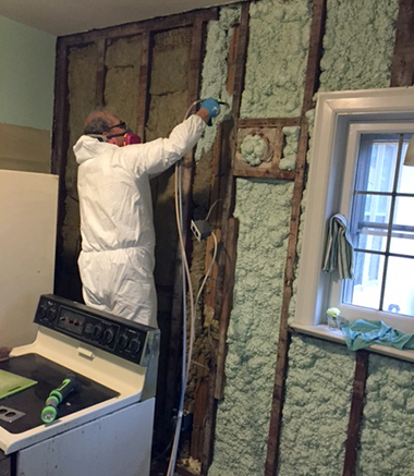 DIY spray foam insulation customer